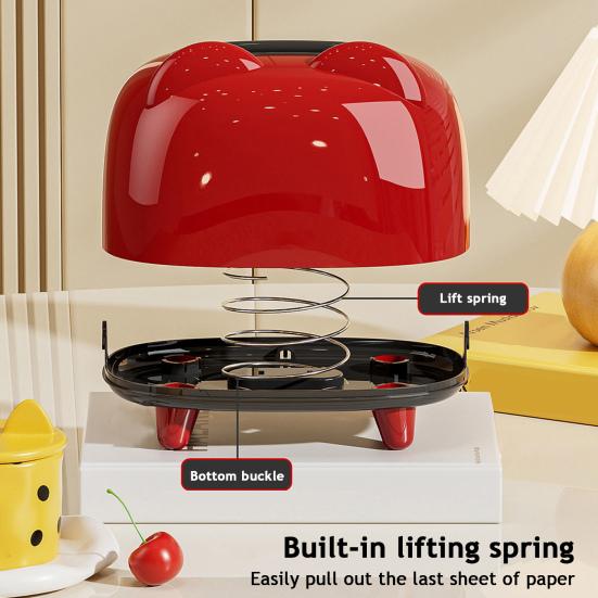 Cute Cat Tissue Dispenser Box Cartoon Tissue Paper Holder Desktop Plastic Napkin Storage Box for Car Home Bathroom Kitchen Office Decor