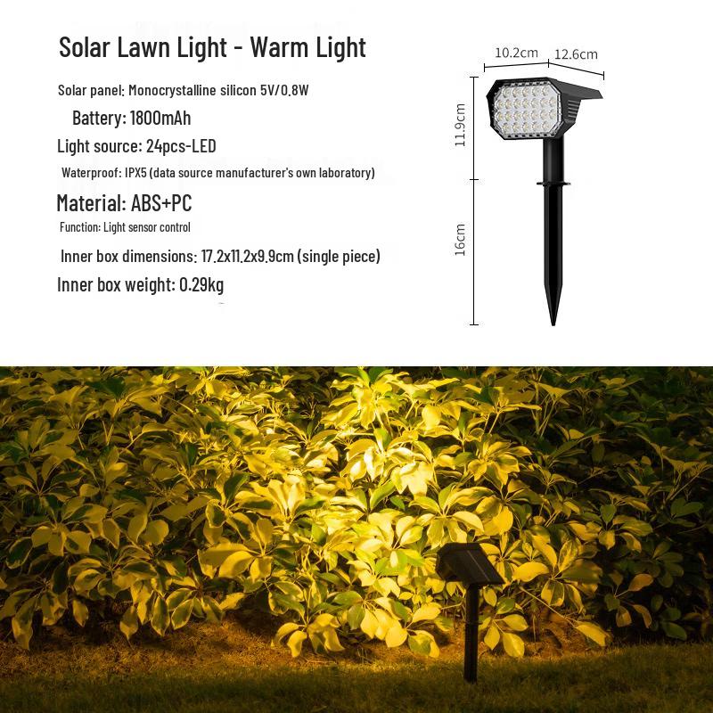 Solar Powered Waterproof LED Garden Spotlight