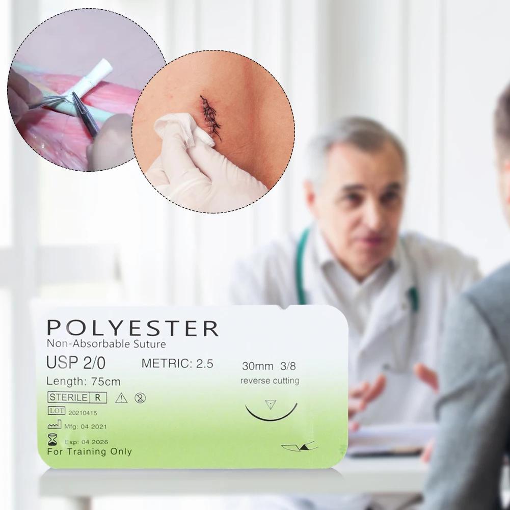 2/0 3/0 4/0 Medical Dental Sutures Nylon Silk Polypropylene Polyester Surgical Simulation Suture for Suture Teaching Exercises