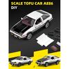 1/43 Initial D AE86 Zonda DIY Detachable Assembly Alloy Diecasts & Toy Vehicles Car Model Miniature Scale Model Car for Children