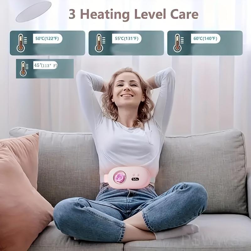 USB Rechargeable portable menstrual heating pad, menstrual abdominal and waist heating massage pad, electric heating belt for warming the waist and
