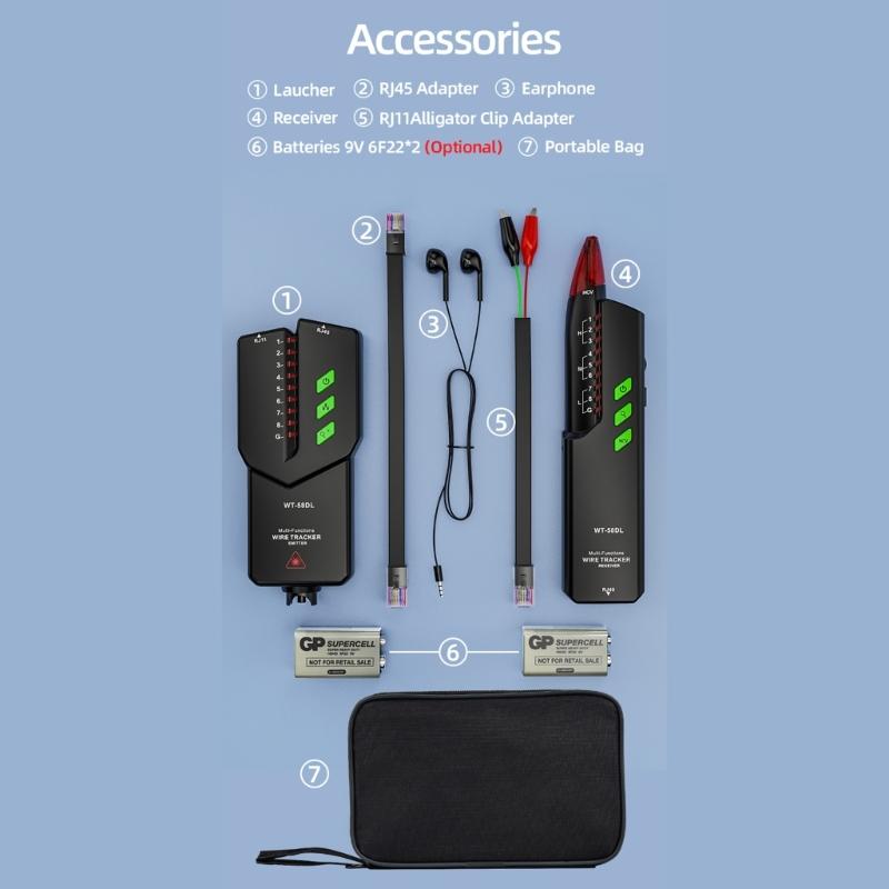 High Accuracy Cable Tester Versatile Line Tester Tracing Device for Ethernet Lines Efficiently Locate & Test Connections