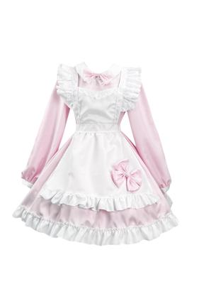 EIDEFE Disfraz de Maid Cosplay Lolita de Halloween con Moe para Maid Escolar y Talla Ligera 2XL Lazo, Loli, Festivales, Cafés, Más, Rosa,