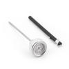 Motorcycle Fuel Tank Cap with Oil Temp Gauge (0-200℃), M20x1.5/M20x2.5, Black/Silver.