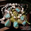 Mermaid Princess, Turquoise Pearl Sweater Chain, Yuji Colorful, Baroque Pearl Zircon Bracelet, Combination