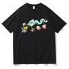 Imbibitor Lunae & Friends Dragon Dance Cotton T-shirt Honkai Star Rail Game Tees Adorable Q-version Cartoon Tops Unisex Clothing