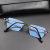 New Frameless Retro Metal Frame Hd Reading Glasses Men's Anti-blue Light Elderly Reading Glasses JH265