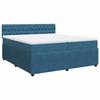 Maison Exclusive - Sommier à lattes de lit et matelas Bleu 200x200 cm velours