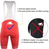 Phtxolue Pantaloncini da Ciclismo con Bretelle Tasca con Zip Anti-Perdita 6H 500KM Mountain Pro Bicicletta Bike Corto Nero Rosso Uomo Donna Pantaloncini da Ciclismo