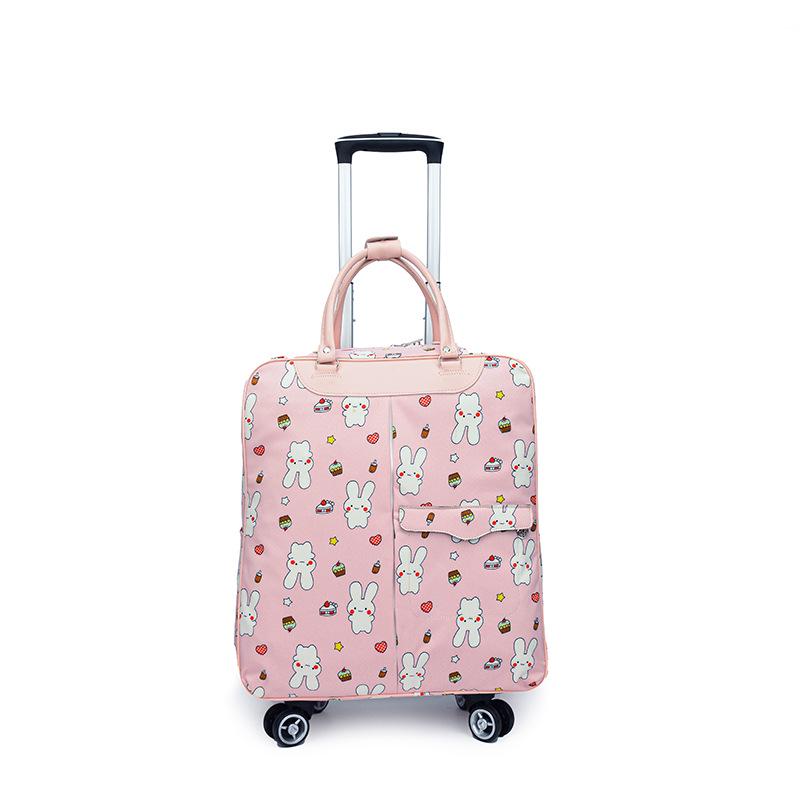Women's Universal Wheel Trolley & Backpack Travel Bag - Large, Lightweight, Ideal for Short Trips & Carry-On Luggage