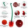 Red Toilet brush toilet holder bathroom accessories Creative Lovely Cherry Shape Lavatory Brush Toilet Brush Holder Set