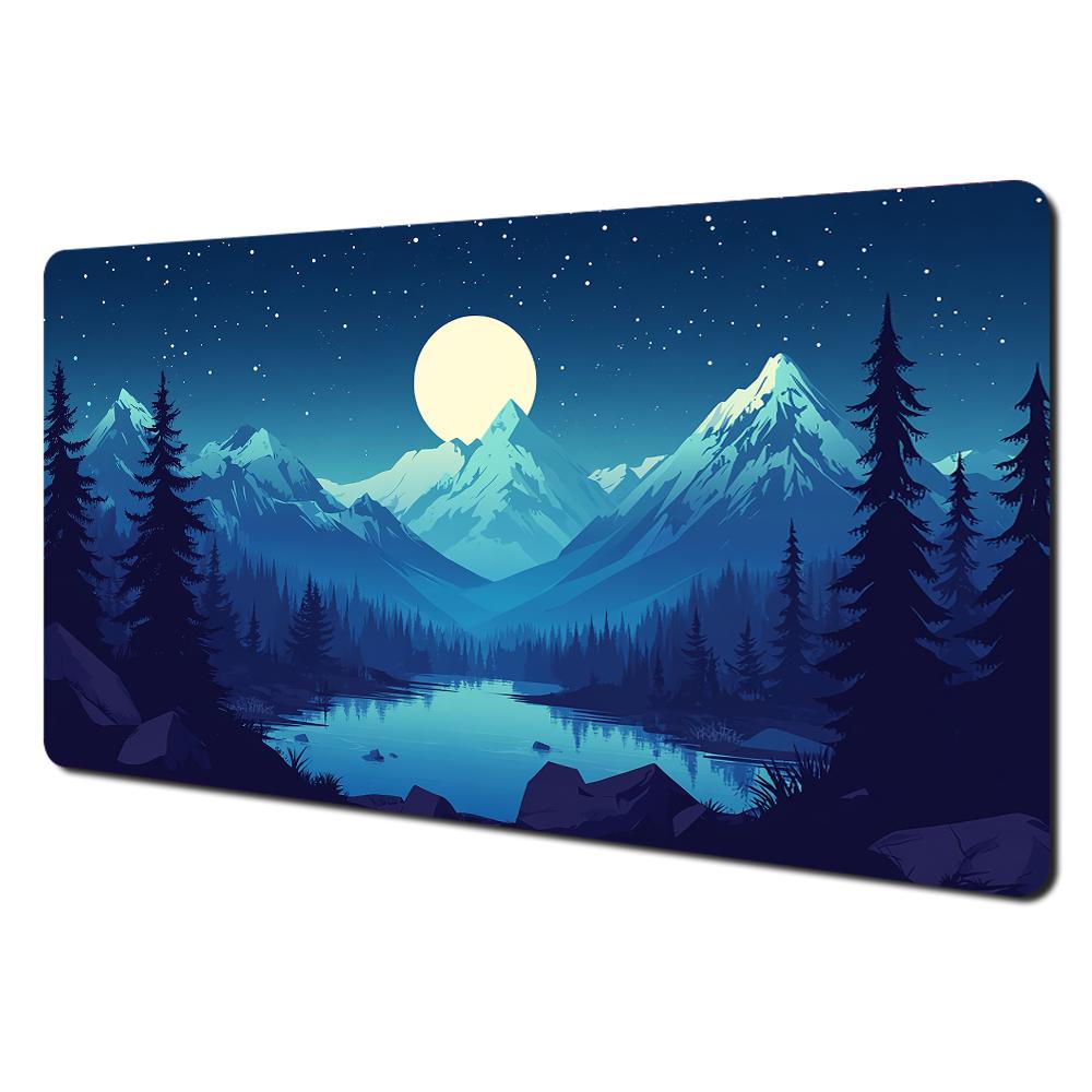Full moon and night view theme Mouse Pad Desk Mat Stitched Edge NonSlip Durable pad for computer mouse Gaming pads tapis souris