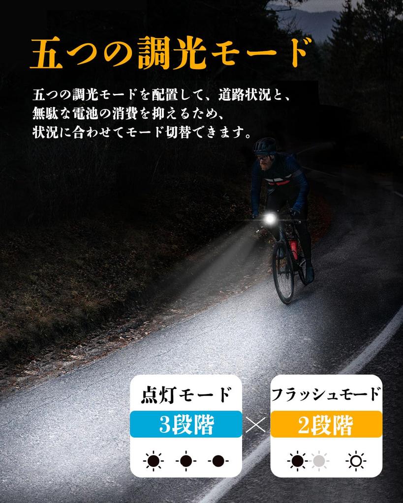 TOWILD CL1600 Bicycle 1600 LED Road Bike Front Cross Bike Light, Lumens, High-Brightness Headlight, Light, Waterproof, IPX6, Rechargeable, USB-C,