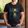 Black Cats Lover Starry Night Vincent Van Gogh T-Shirt