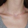 OURPIERRE LOVE SKINNY BEADS NECKLACE GLOW pink