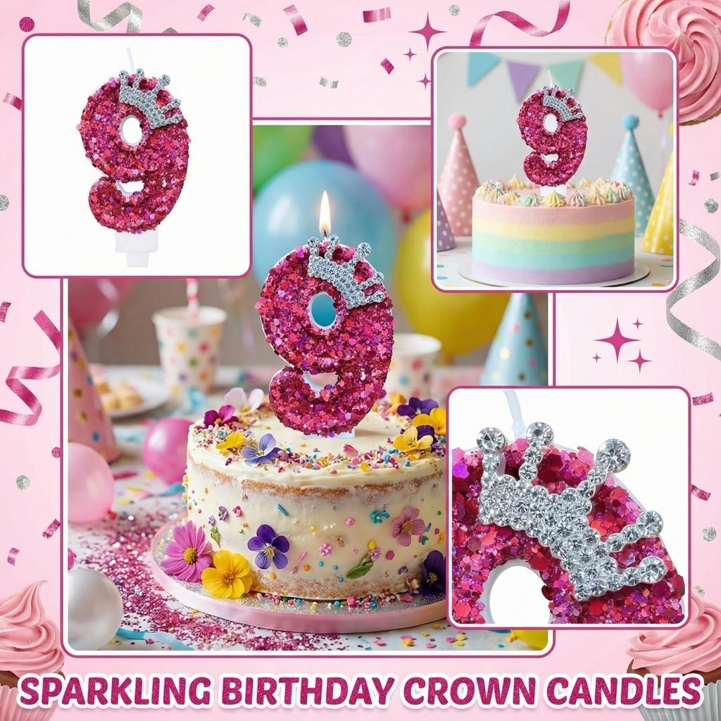Fashion Cartoon Creative Birthday Candles Party Digital Candles