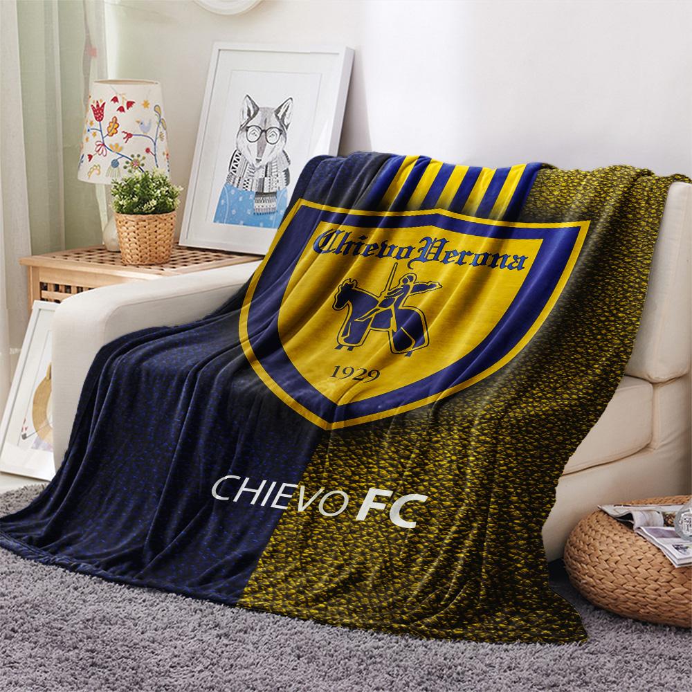 Hellas Verona FC Druck Flanelldecke, Hohe Qualität, Bequem für Alle Jahreszeiten, Heimdekoration, Wärme und Komfort