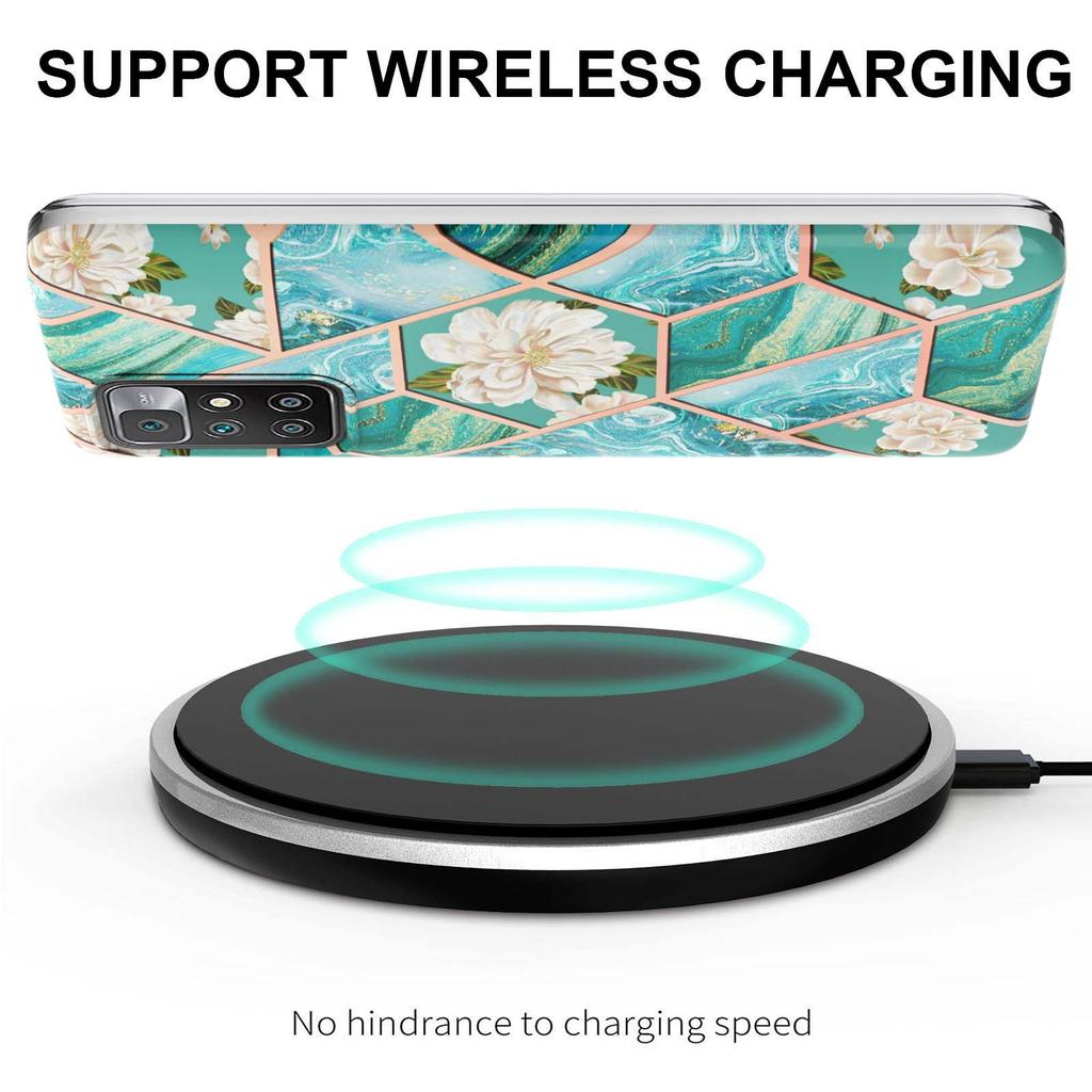 Golden Border Grid Marble Flower IMD Ultrathin Phone Case for Xiaomi Redmi Note 11S,Redmi Note 11 4G,Note 12 Pro 4G,Xiaomi 11T,Redmi 10,Poco X3 NFC...