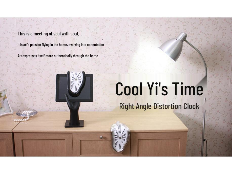 Creative Melting Table Clock with Roman Numerals – Retro Twist Design for Home and Office Decor