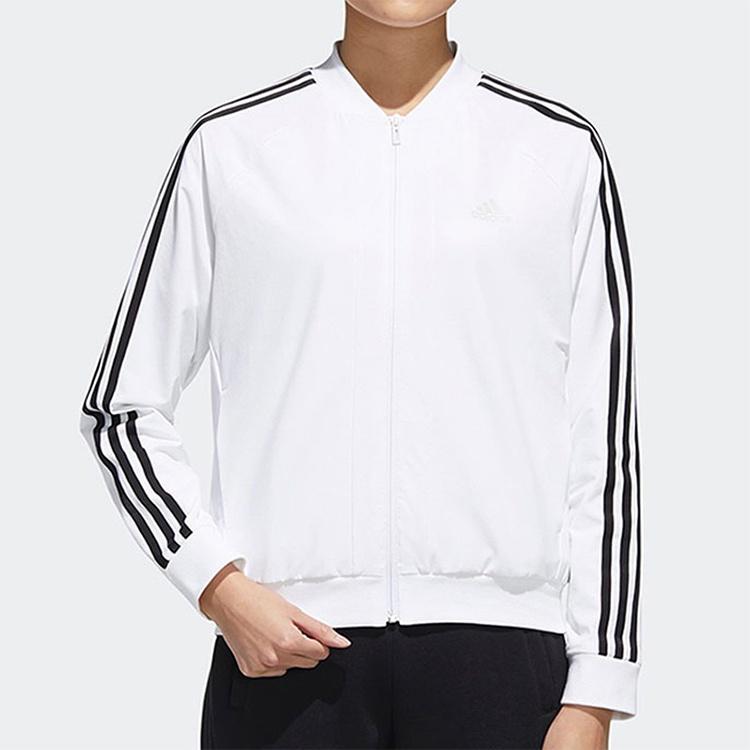 (WMNS) Adidas Mh Wv 3s Bomber Sports Tatting Jacket White Women's GF0182