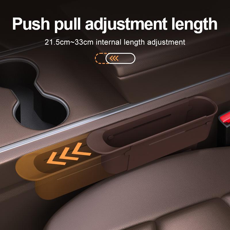 Car Seat Side Gap Filler Adjustable Console Crevice Catcher Bag Automotive Multifunction Interior Storage Organizer For Vehicle