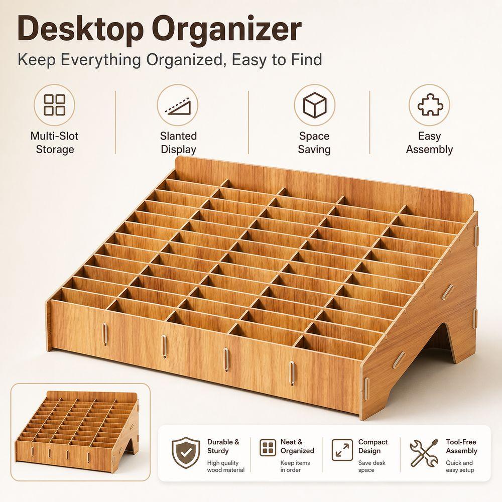 Detachable Phone Storage Box 12/24/36/48Grid Card Holder Rack  for Office Student Use