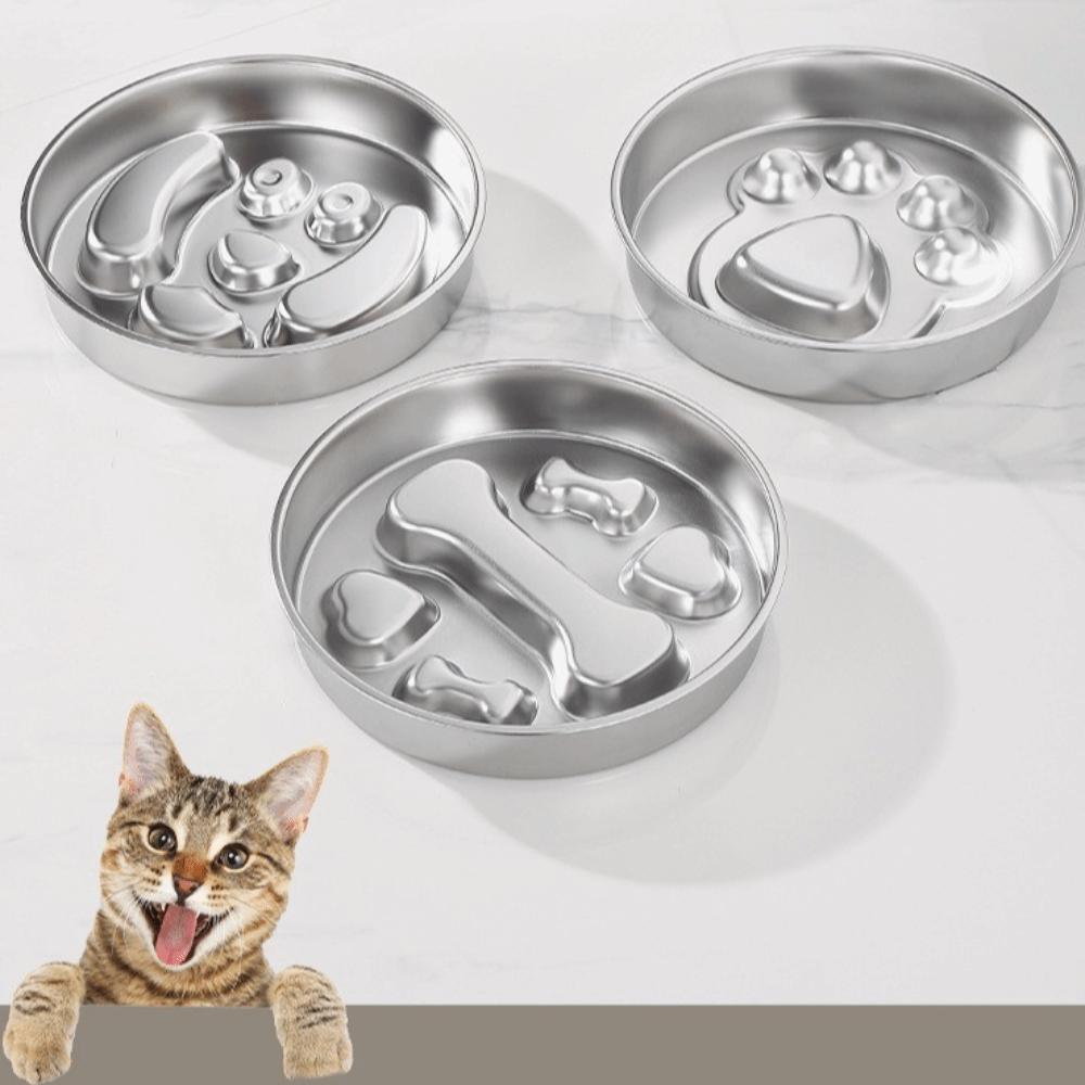 Non-Slip Dog Feeding Bowl 304 Stainless Steel Pet Lick Plate New Pet Food Bowl Pet Supplies