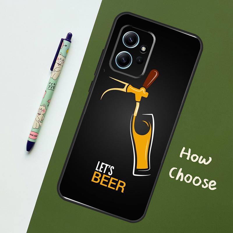 Alcohol Beers Drink Beer Case For Xiaomi Redmi Note 14 9 10 11 12 13 Pro 12S Cover For Redmi 15 13C 12C 10C 14C 15C