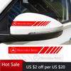 GLC  2pcs Car Stripe Stickers Rearview Mirror Reflective Vinyl Decals Decoration For Mercedes Benz AMG W124 W202 W203 W204 W210
