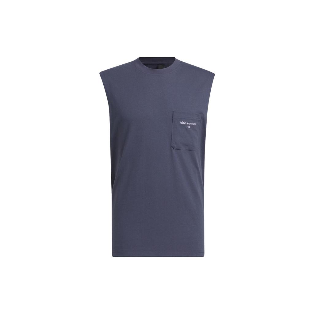 Adidas Sportswear Tank Top With Alphabet Logo Print Men Tops Dark-Cyan IS4964