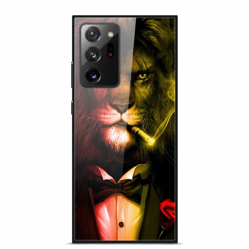 Glass Back Cover For Samsung Note 20 Ultra Case Tempered Glass Case For Samsung Galaxy S21 Ultra Case S 21 Note20 Ultra Funda