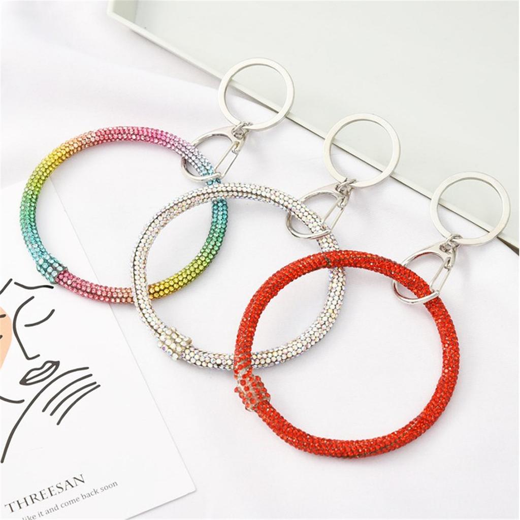 Rhinestone Key Chain Glittering Keychain Diamond Crystal Key Ring Backpack Bags Keyring Pendant Birthday Holiday Gift