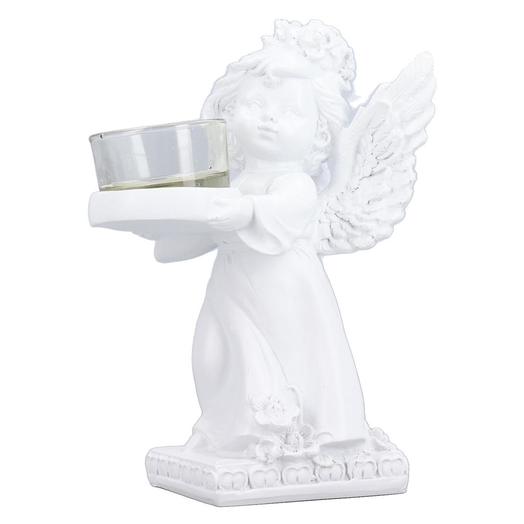 Angel Candle Holder Retro Cute Romantic Decorative Figurine Tealight Holder for Living Room Office