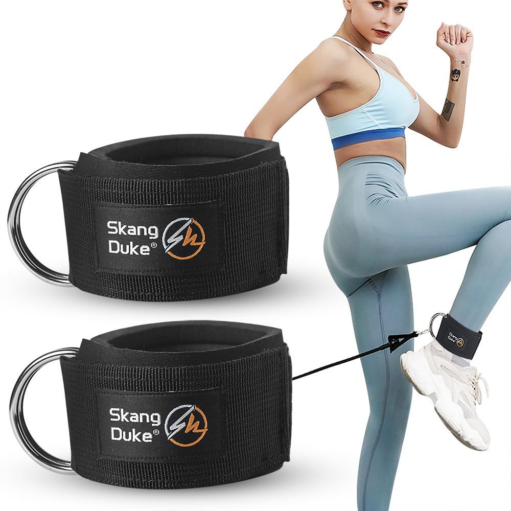 1 Pair Ankle Guard Adjustable Fitness Ankle Straps D-Ring Foot Support Fitness Equipment