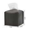 Square PU Leather Tissue Box Holder Modern Decorative Waterproof Organizer for Home End Table Office Countertop Car RV