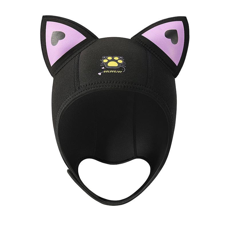 Women's Sun Protection Swim Cap: Adjustable Elastic Fit for Outdoor Surfing, Drifting, and Seaside Activities.