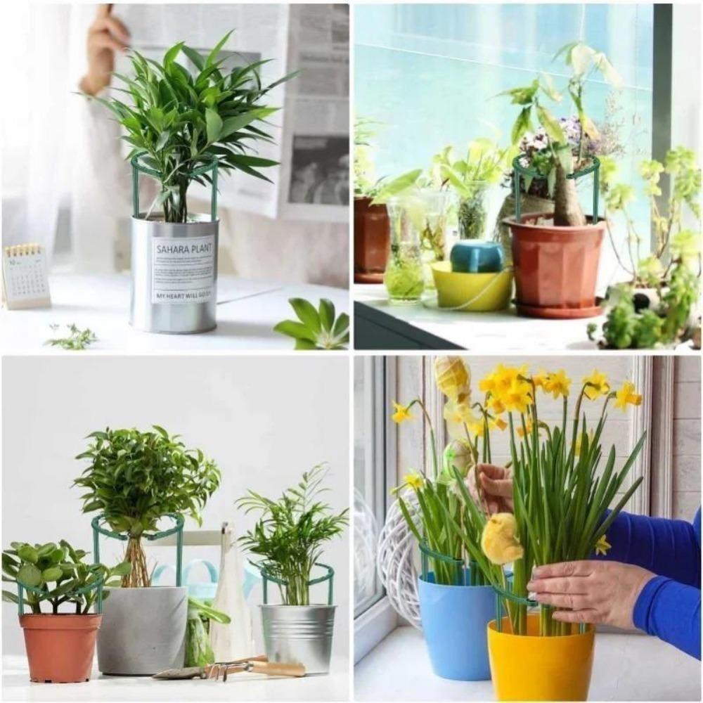 2/4PCS Plastic Plant Support Pile Frame Greenhouse Arrangement Semicircle Fixed Rod Indoor Flower Plant Vine Climbing Bracket