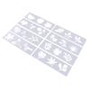 8 Style Journal Drawing Template Stencils Set Scrapbooking DIY Card Flowers