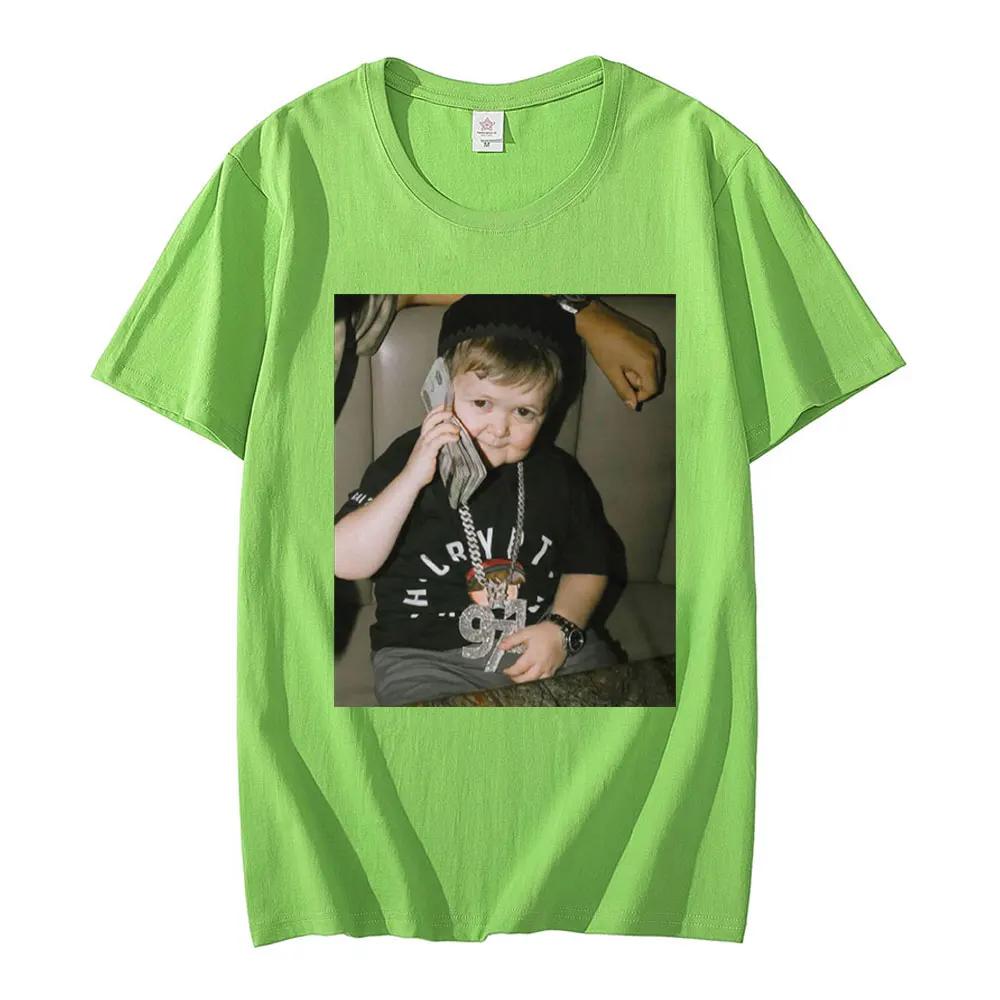 Fun Hasbulla Battle Terrier T-shirt Mini Khabib Blogger Graphic T-shirt Men's high quality oversized T-shirt Streetwear