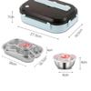 Caja de Almuerzo Aislada de Acero Inoxidable 304 Fiambrera Picnic Almacenamiento Cuatro Compartimentos Caja de Almuerzo Sellada con Recipiente para Sopa LS
