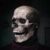 New Halloween Moving Mouth Skull Mask Headgear Movable Jaw Skull Full Head Mask