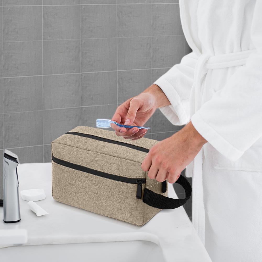 Waterproof Travel Wash Kit Cosmetics Bag Unisex Hanging Toiletry Pouch Handle Makeup Bag for Cosmetics Toiletries Brushes Tools