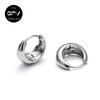 2PCS 316L Medical Stainless Steel Earrings With A Niche Design Women's Perforated Zircon Light Luxury Ear Rings