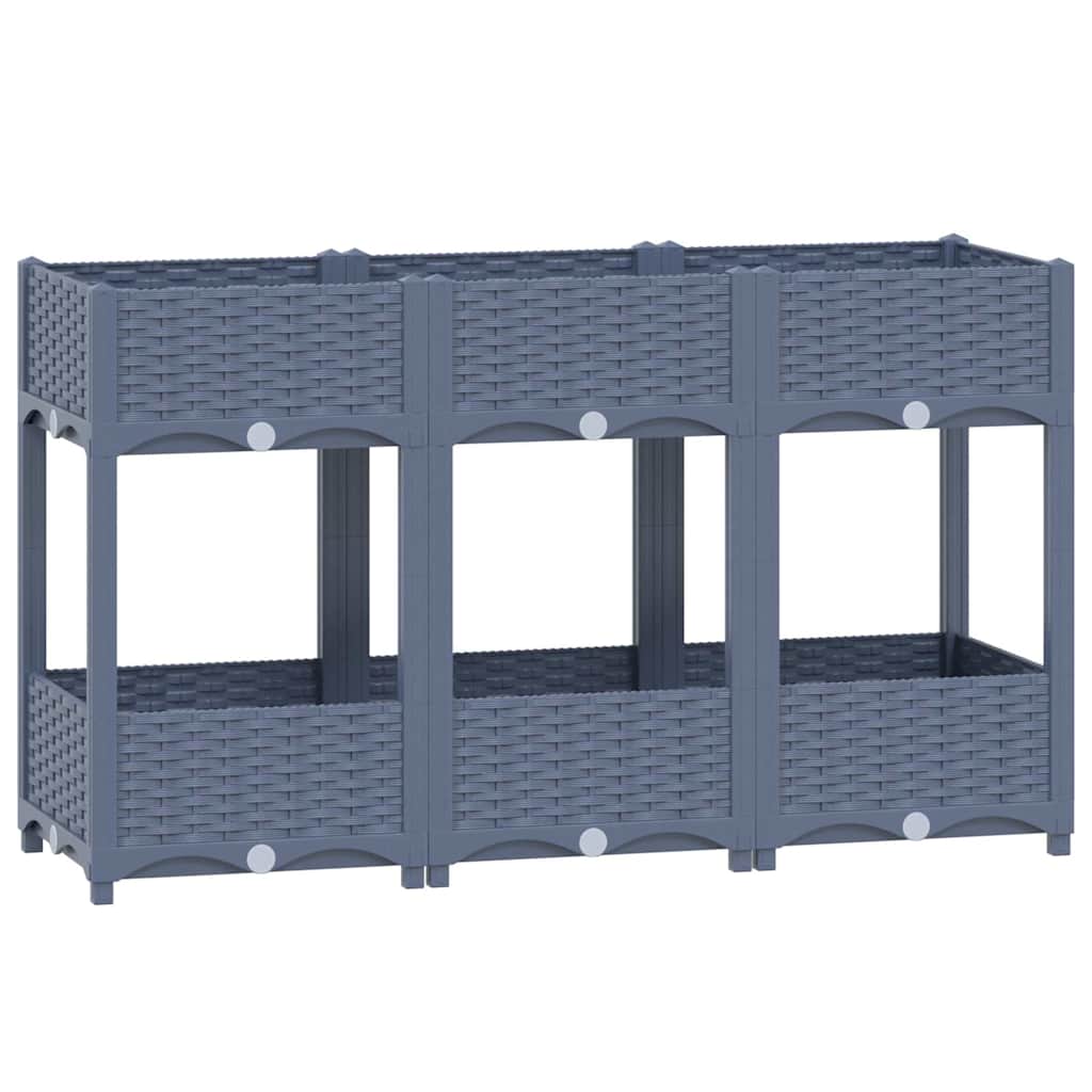 vidaXL Hochbeet 120x40x71 Cm Polypropylen