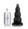S/M/L/XL Tower Anal Plug Liquid Silicone Huge Butt Plug With Suction Cup Big Fisting Anal Dilation Prostate Massage Anal Sex Toy