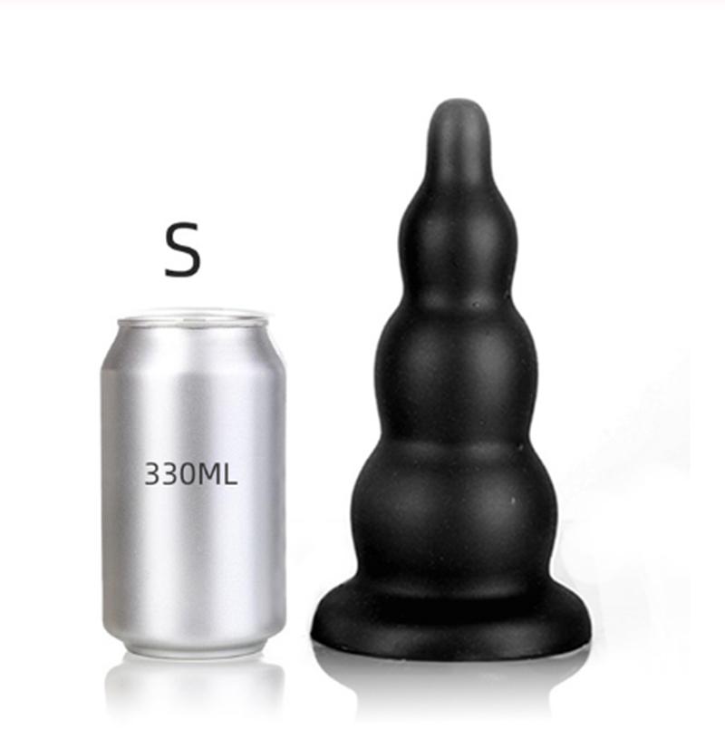 S/M/L/XL Tower Anal Plug Liquid Silicone Huge Butt Plug With Suction Cup Big Fisting Anal Dilation Prostate Massage Anal Sex Toy