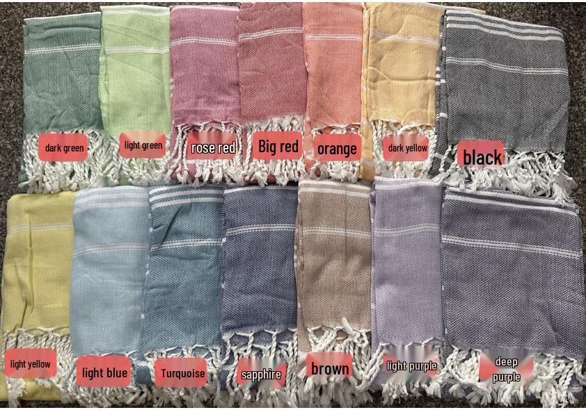 Extra-Large Sand-Free Turkish Beach Towel for Travel, Pool, and Bath