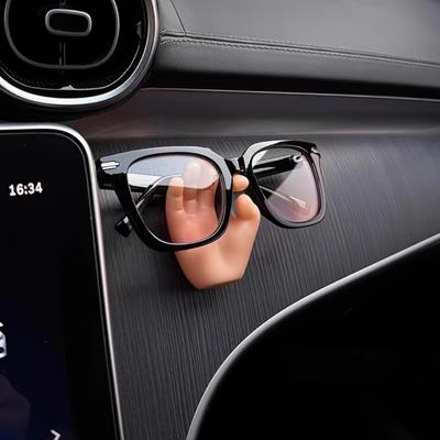 Cute Hook for Car Dashboard, Car Glasses Holder, Charging Cable Organiser, Cute Silicone Car Decoration, Hand-shaped Cable Winder