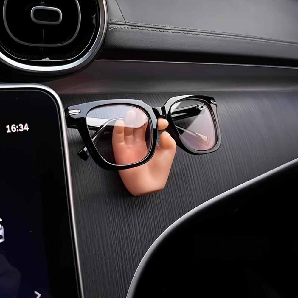 Cute hook for car dashboard, car glasses holder, charging cable organiser, cute silicone car decoration, hand-shaped cable winder