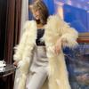 Autumn and Winter New Thick Imitation Fox Fur Women's Fur Coat Mid-length Coat Long Sleeve Long Fur Warm Coat